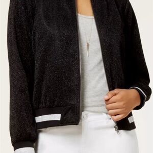 Hippie Rose Brand Unisex Metallic Bomber Jacket [M]